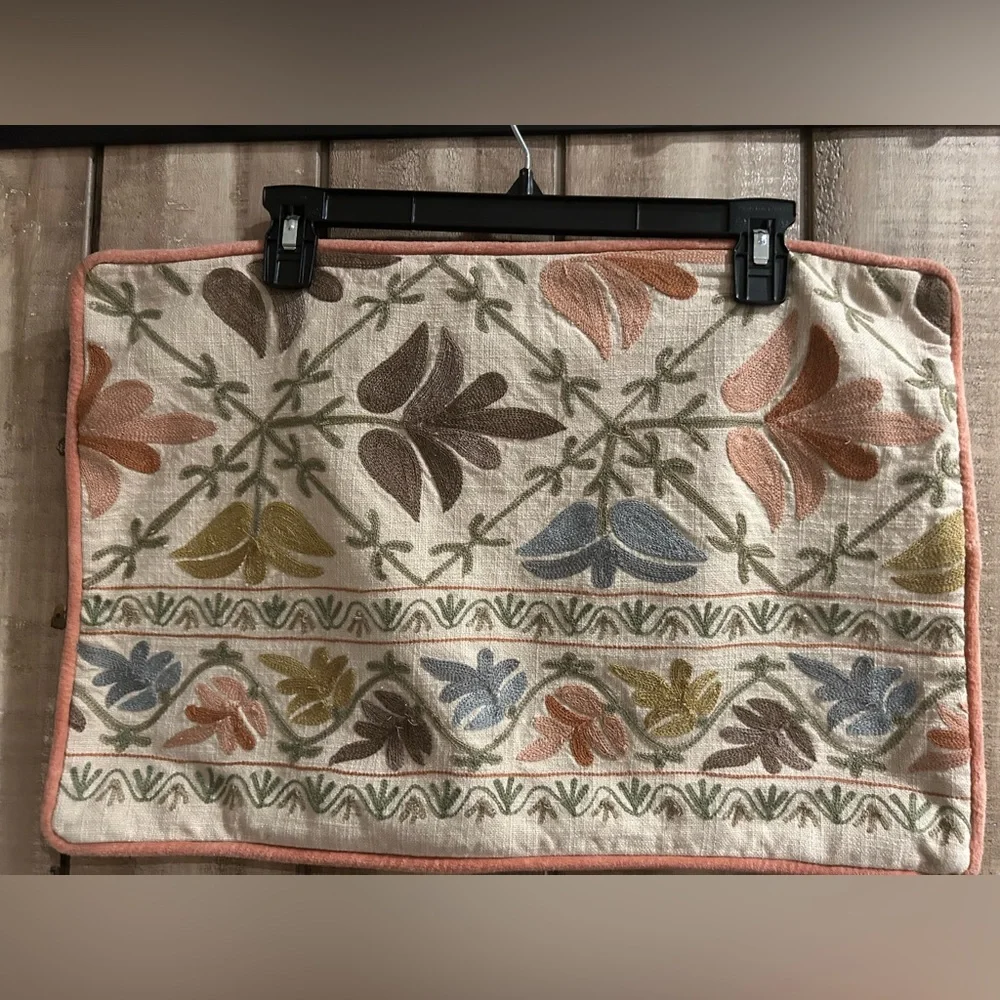 Pottery Barn embroidered lumbar pillow - Picture 6 of 6